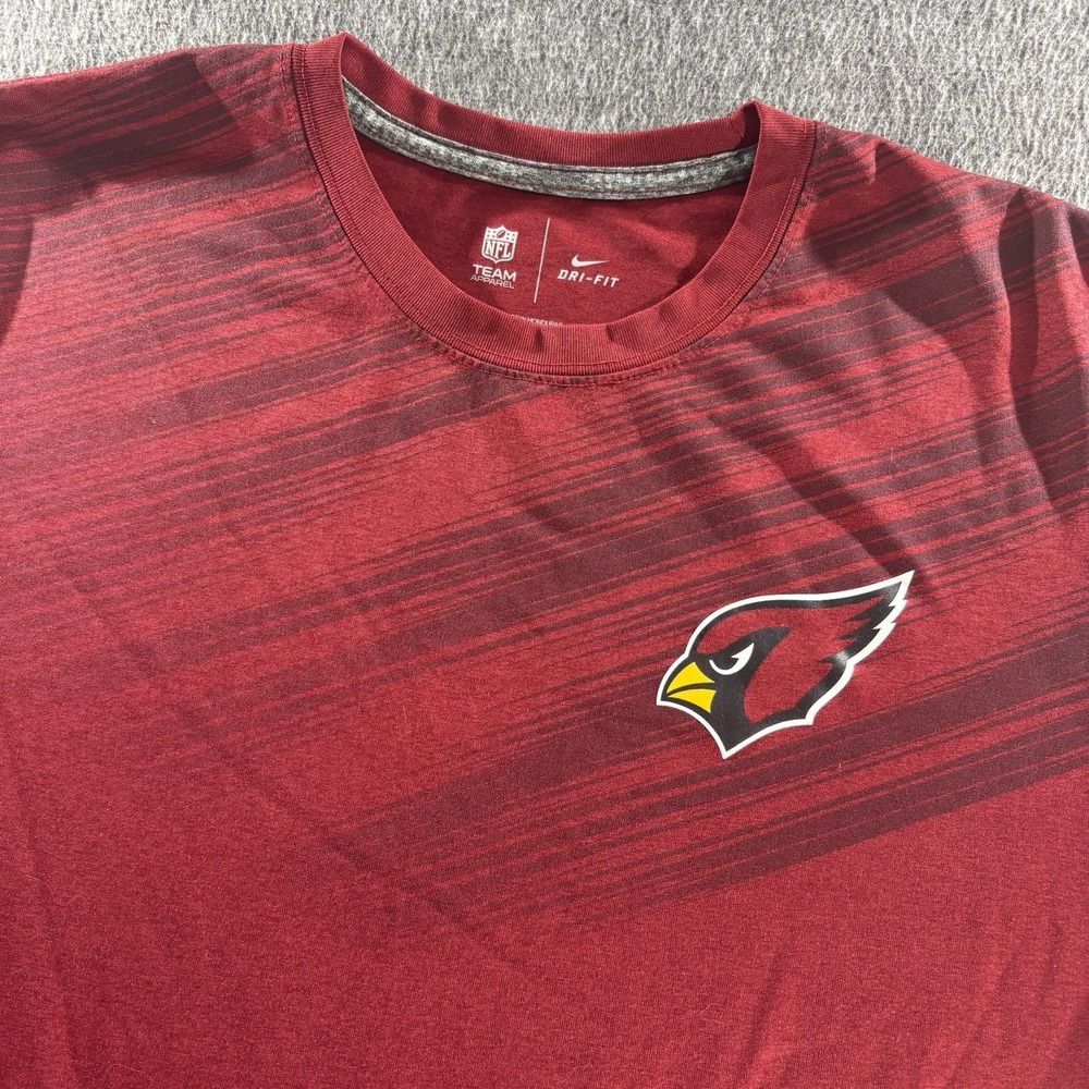 Mens Nike DriFit NFL Arizona Cardinals Short Sleeve T Shirt Red Large
